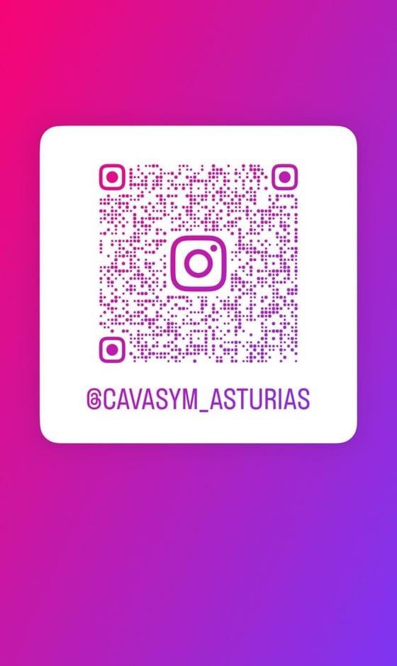 Código QR del Instagram de CAVASYM @cavasym_asturias